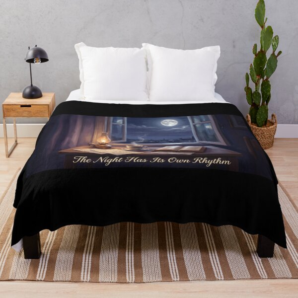 Item preview, `The Night Has Its Own Rhythm Coffee Moon Poster Night Shift Worker Art Print` designed and sold by FirmHoldStudio.