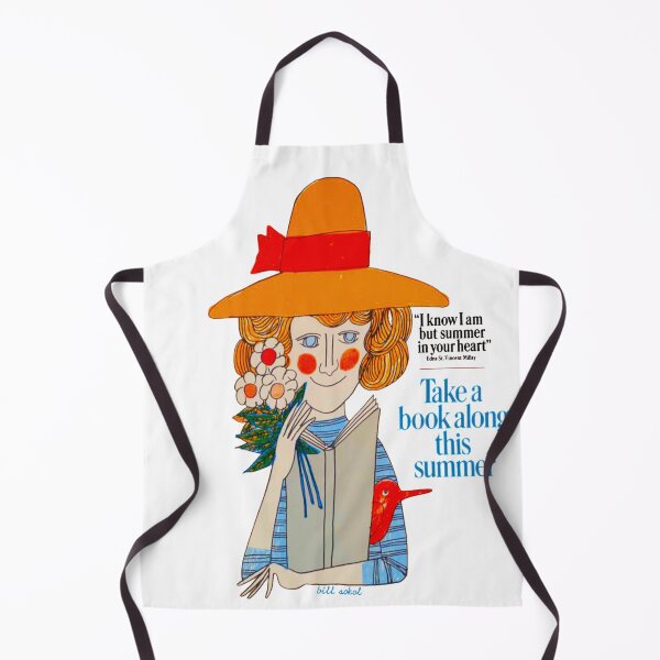 Artikelvorschau, Vintage Repro Bill Sokol Take A Book Along This Summer Edna St.Vincent Millay ''I know I am but summer in your heart '' entworfen und verkauft von jjcrane1966 Digital Art & Designs.