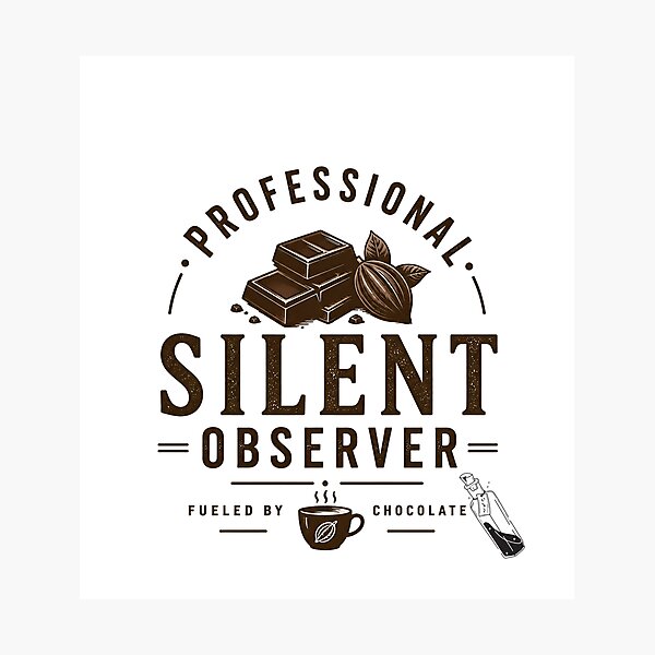 Item preview, Silent Observer – People Watcher Quiet Observer | Chocolate| Chocolate Chocoholic | Dark Minimal Eye Aesthetic Introvert Design designed and sold by MystiMagica.