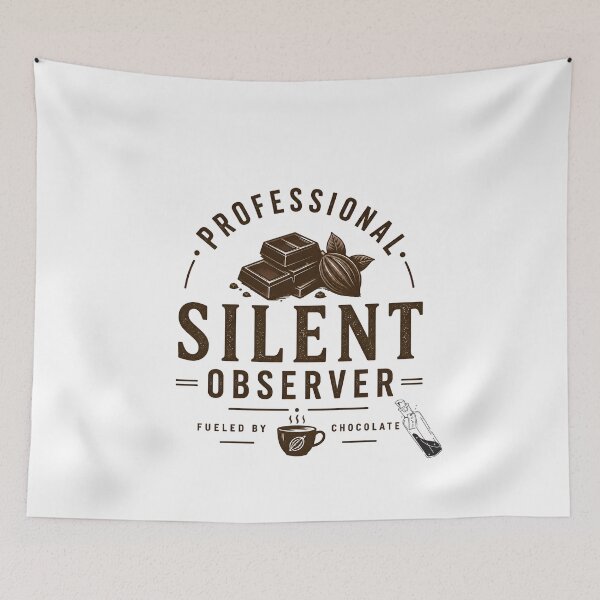 Item preview, Silent Observer – People Watcher Quiet Observer | Chocolate| Chocolate Chocoholic | Dark Minimal Eye Aesthetic Introvert Design designed and sold by MystiMagica.