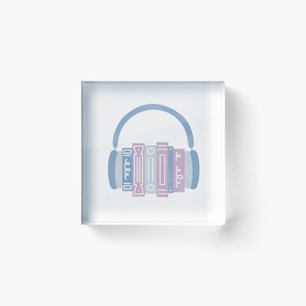 Item preview, Audiobook Blue Book Stack with Headphones designed and sold by winterpumpkin.