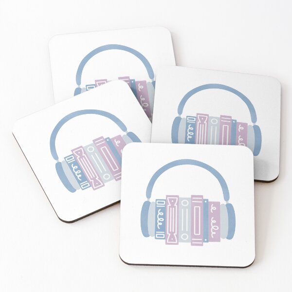 Item preview, Audiobook Blue Book Stack with Headphones designed and sold by winterpumpkin.