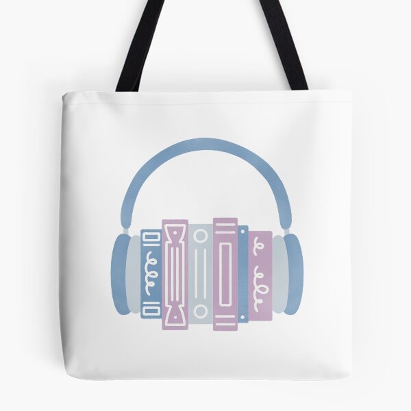 Item preview, Audiobook Blue Book Stack with Headphones designed and sold by winterpumpkin.