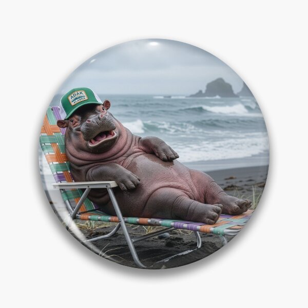 Item preview, Hippopotamus Visits the Aleutian Island of Adak designed and sold by Tridentulus.