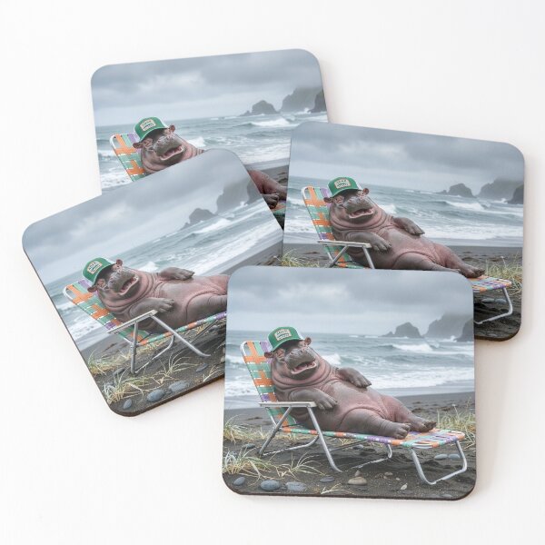 Item preview, Hippopotamus Visits the Aleutian Island of Adak designed and sold by Tridentulus.