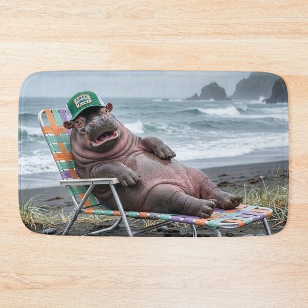 Item preview, Hippopotamus Visits the Aleutian Island of Adak designed and sold by Tridentulus.