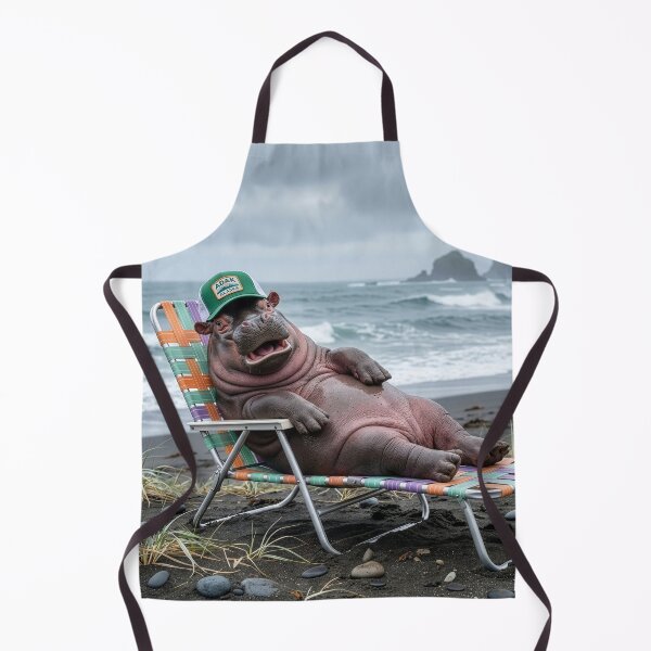 Item preview, Hippopotamus Visits the Aleutian Island of Adak designed and sold by Tridentulus.
