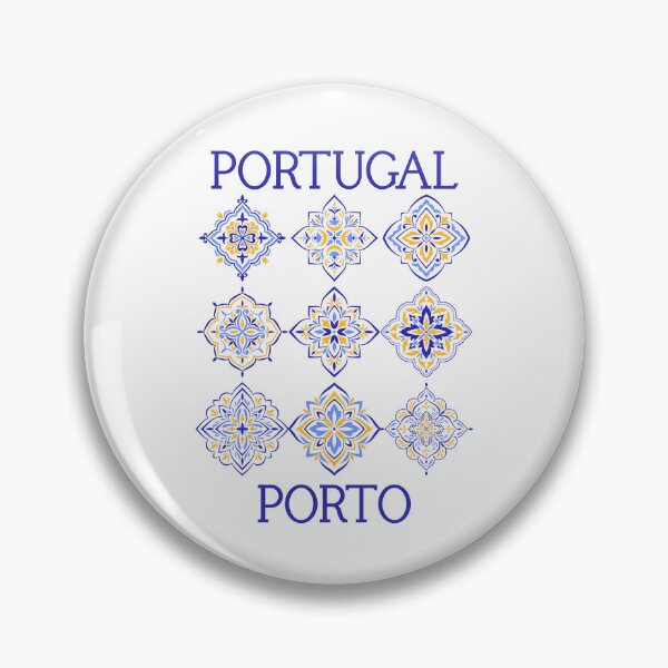 Item preview, Porto Portugal Azulejo Tile Grid | Blue & Yellow Portuguese Travel Design | Lisbon Portugal designed and sold by MerchSearchCO.