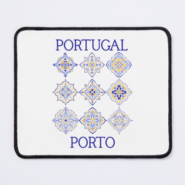 Item preview, Porto Portugal Azulejo Tile Grid | Blue & Yellow Portuguese Travel Design | Lisbon Portugal designed and sold by MerchSearchCO.