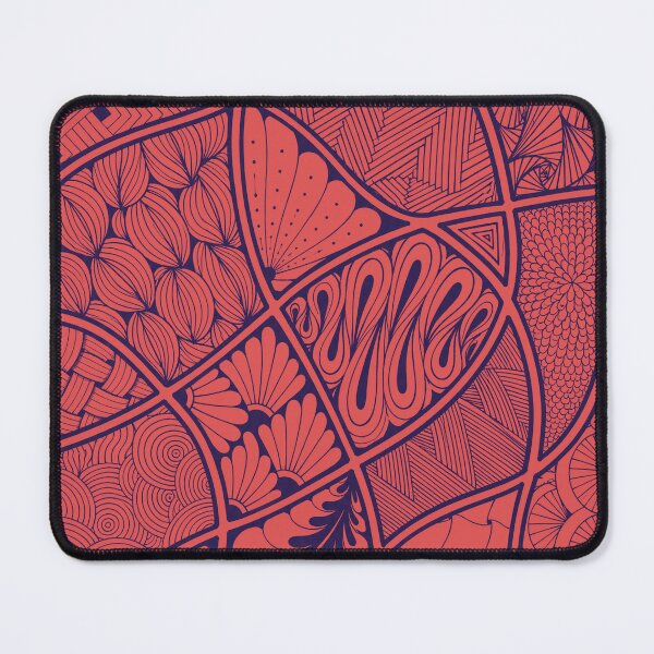 Item preview, Organic Zentangle Cherry Duo Tone Intricate Pen and Ink Abstract Artwork designed and sold by Mimsartprojects.