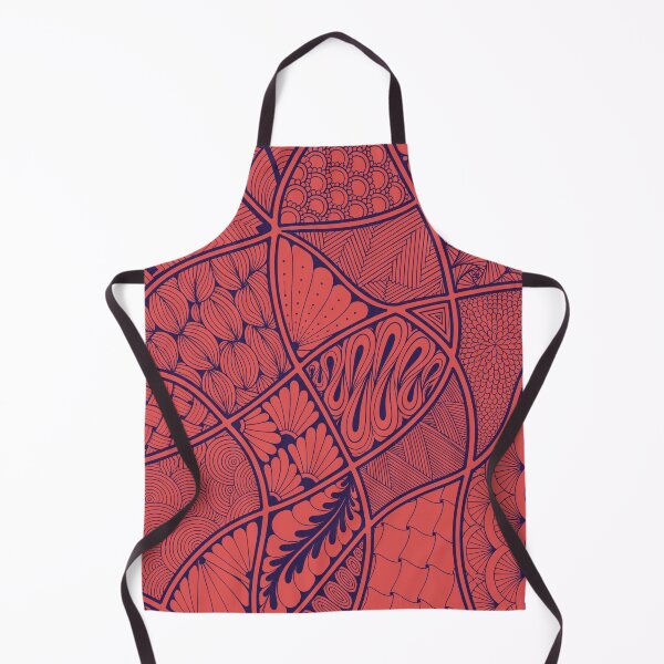 Item preview, Organic Zentangle Cherry Duo Tone Intricate Pen and Ink Abstract Artwork designed and sold by Mimsartprojects.