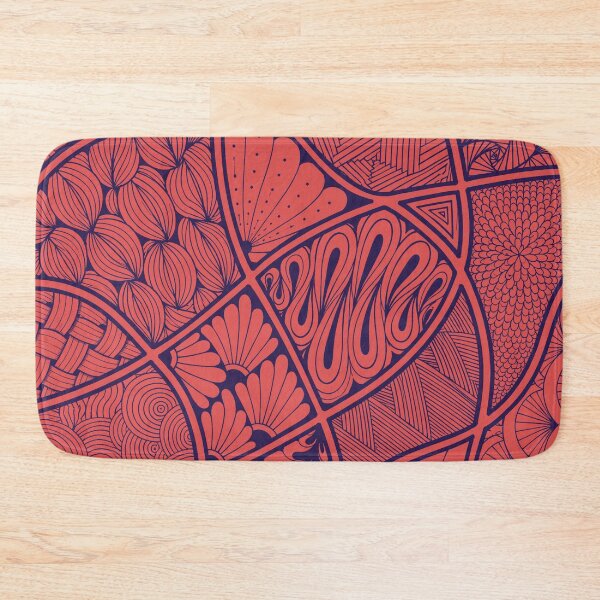 Item preview, Organic Zentangle Cherry Duo Tone Intricate Pen and Ink Abstract Artwork designed and sold by Mimsartprojects.