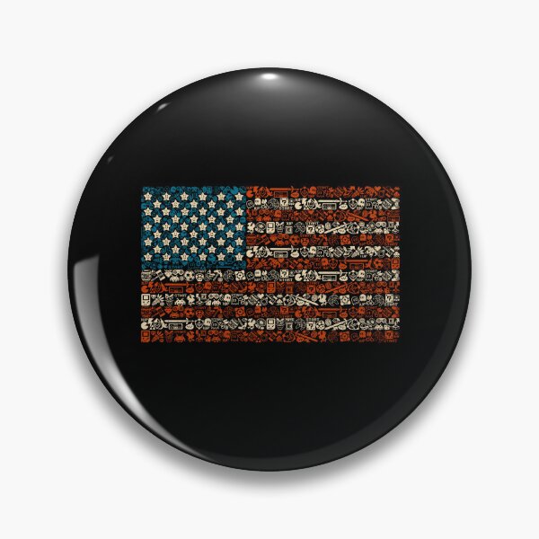 Item preview, American Flag Game Icons designed and sold by World Domination For Cats ®.