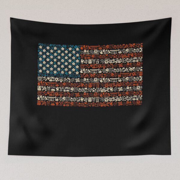 Item preview, American Flag Game Icons designed and sold by World Domination For Cats ®.