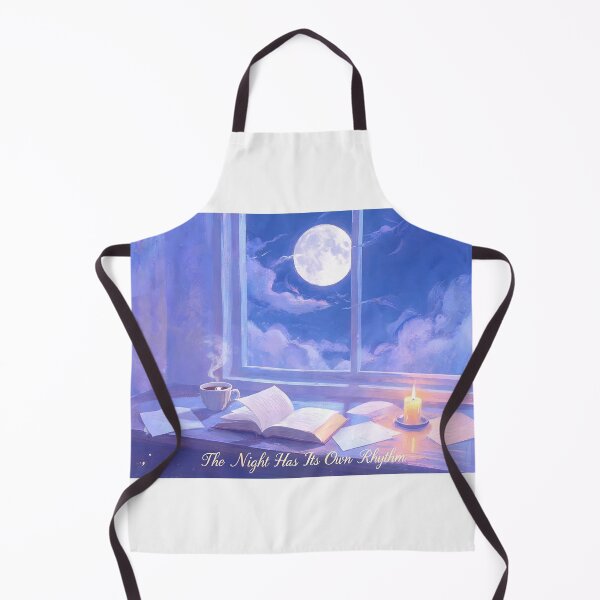 Item preview, `The Night Has Its Own Rhythm Coffee Moon Poster Night Shift Worker Art Print` designed and sold by FirmHoldStudio.