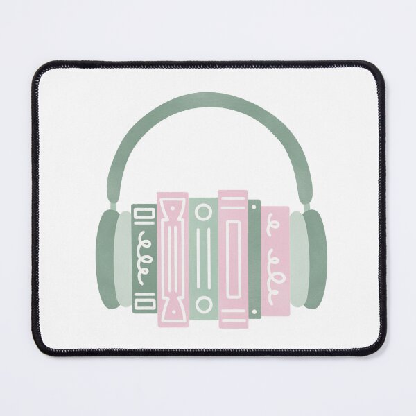Item preview, Audiobook Matcha Green Book Stack with Headphones designed and sold by winterpumpkin.