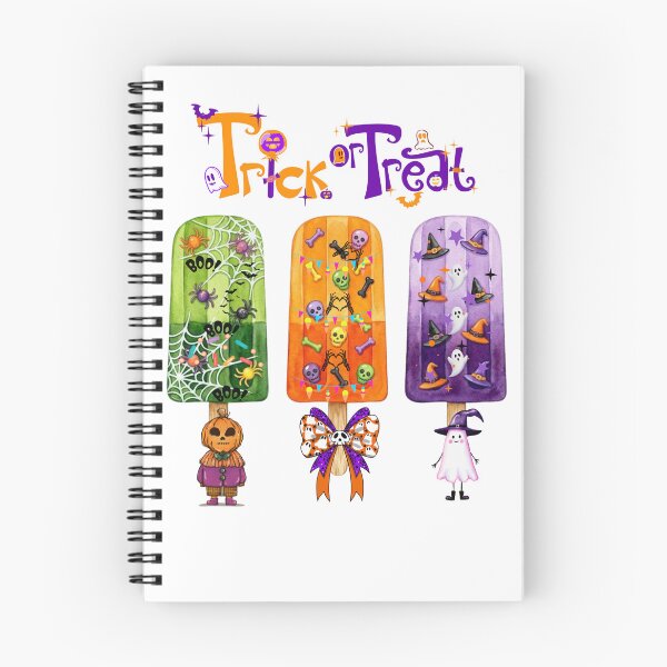 Item preview, Trick or Treat Halloween Popsicles Watercolor Illustration – Cute Spooky Ice Pops designed and sold by VibranPalette.
