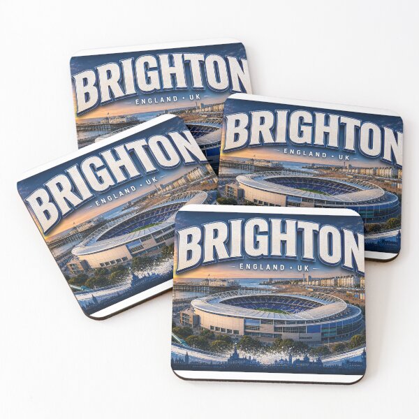 Item preview, Brighton City Skyline Art – Iconic Coastal Stadium Edition designed and sold by globetrottergfx.
