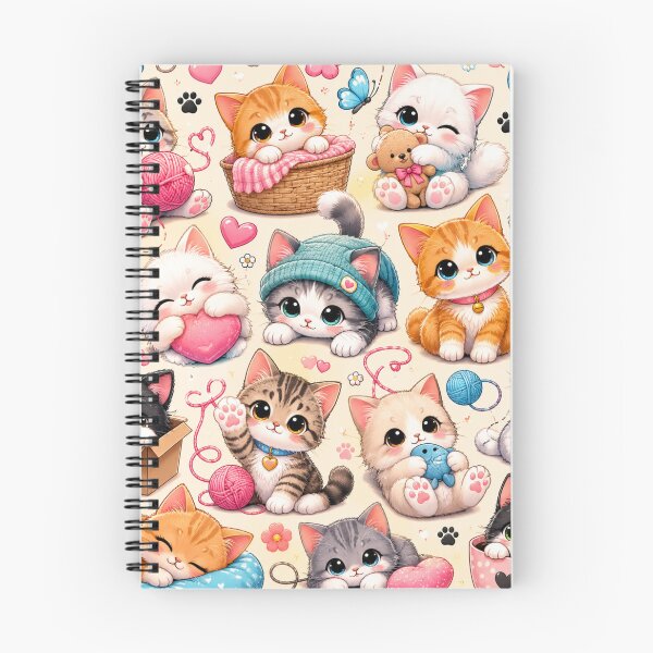 Item preview, Kawaii Cat Pattern Seamless Design designed and sold by Aramdesing.