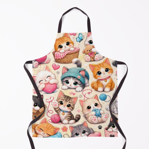 Item preview, Kawaii Cat Pattern Seamless Design designed and sold by Aramdesing.