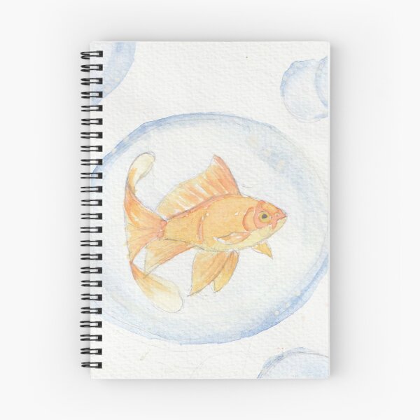 Item preview, Goldfish in a bubble painted in watercolor designed and sold by San-shine-arts.