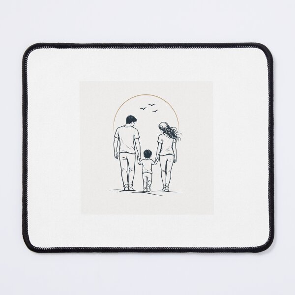Item preview, Family Steps Together – Minimal Line Art Family Design designed and sold by FAZ-DESIGNS.