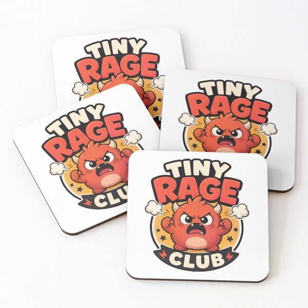 Item preview, Tiny Rage Club - Cute Angry Monster Badge designed and sold by Louis Calveri™.