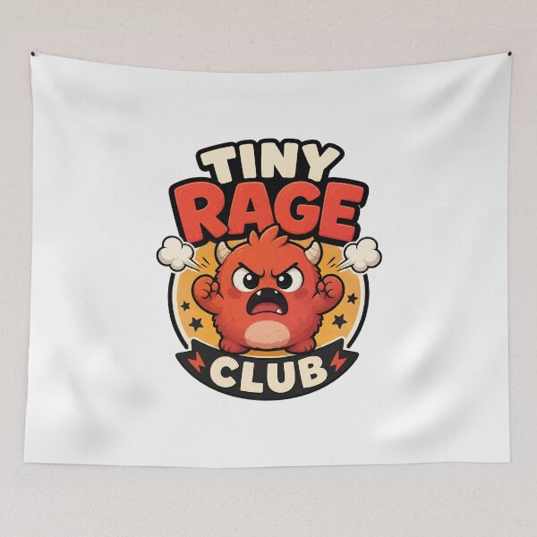 Item preview, Tiny Rage Club - Cute Angry Monster Badge designed and sold by Louis Calveri™.