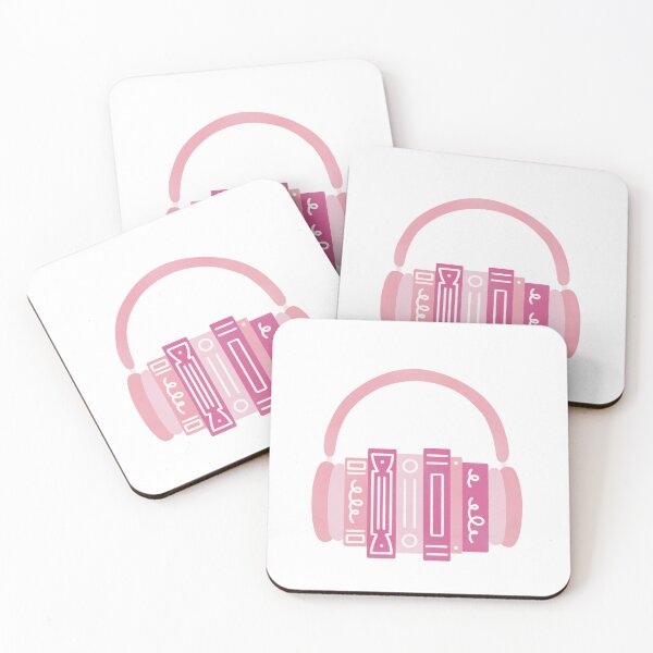 Item preview, Audiobook Pink Book Stack with Headphones designed and sold by winterpumpkin.