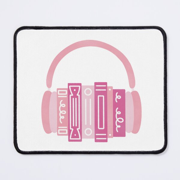 Item preview, Audiobook Pink Book Stack with Headphones designed and sold by winterpumpkin.