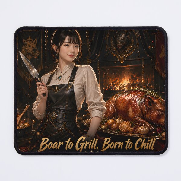 Item preview, Boar to Grill BBQ Chef Badge designed and sold by Omni Craft .