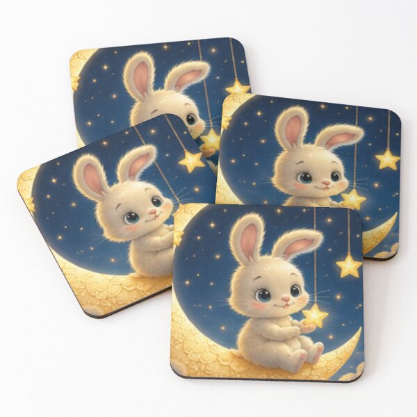 Item preview, Cute Bunny Sitting on the Moon ?? designed and sold by Baza-nowosci.