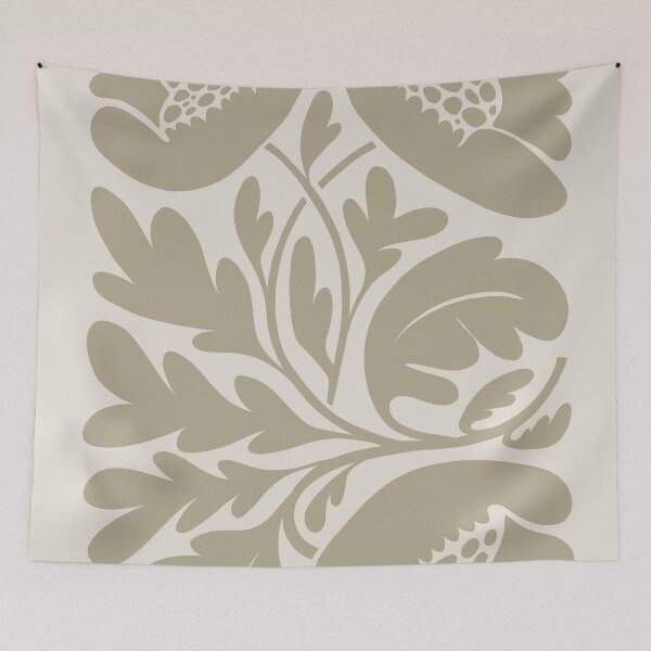 Item preview, Boho botanical in sage green, Minimalist floral abstract art, neutral designed and sold by ArticraftShop.