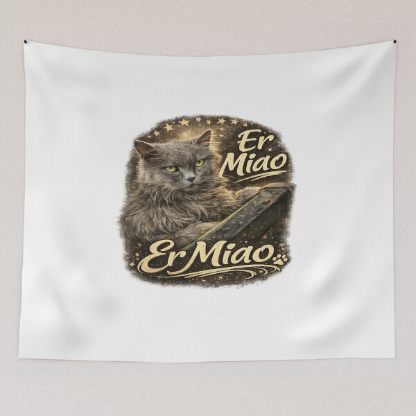 Item preview, Er Miao Funny Cat Design designed and sold by RipantinaFantasy .