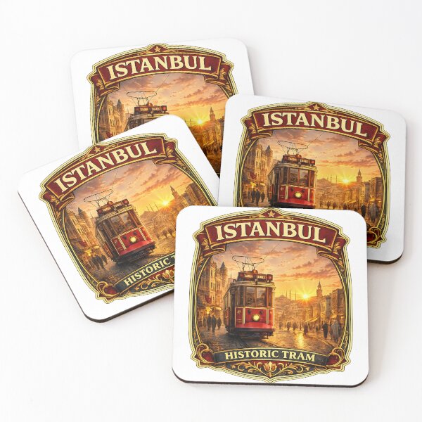 Item preview, Istanbul Historic Tram Vintage Travel Badge | Retro Turkey Souvenir Sticker designed and sold by DreamPaw Studio.