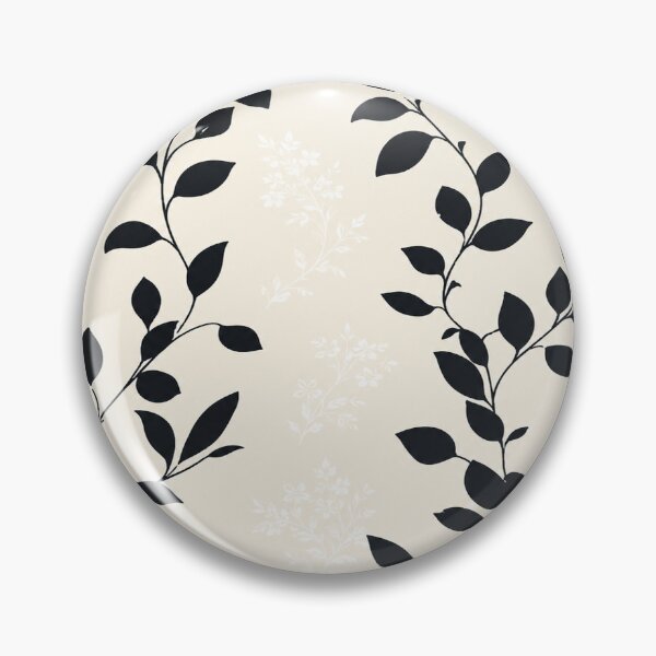 Item preview, Black Vine Botanical Pattern - Cream Minimal Floral designed and sold by Unhinged .Ink.