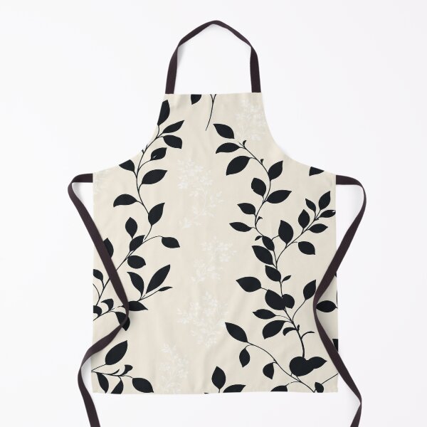 Item preview, Black Vine Botanical Pattern - Cream Minimal Floral designed and sold by Unhinged .Ink.
