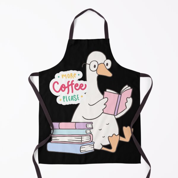 Item preview, More Coffee Please Reading Goose Book Lover Coffee Reader Sticker designed and sold by Tiatooty.