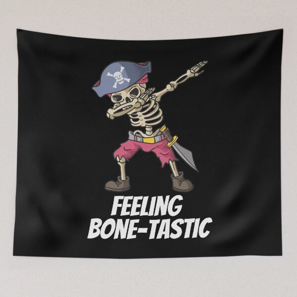 Item preview, Feeling Bone-Tastic – Funny Dabbing Pirate Skeleton Cartoon designed and sold by Karim-Karem.