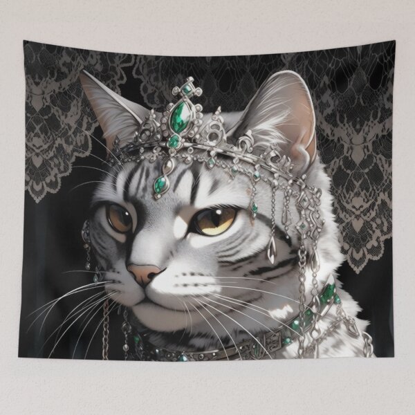 Item preview, Ruby Gothic King Cat Silver Royal Jewelry Armor designed and sold by UmSkelig834.