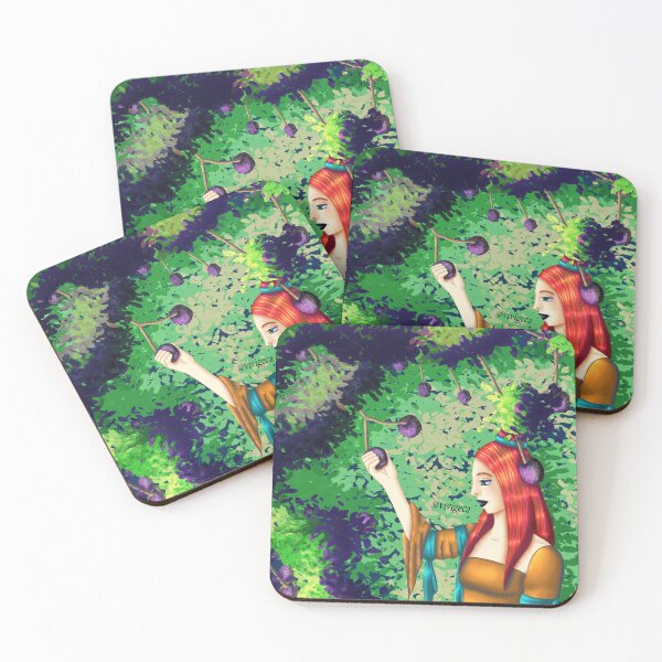 Item preview, Sirvenea harvesting dark apples designed and sold by Vivigeca.