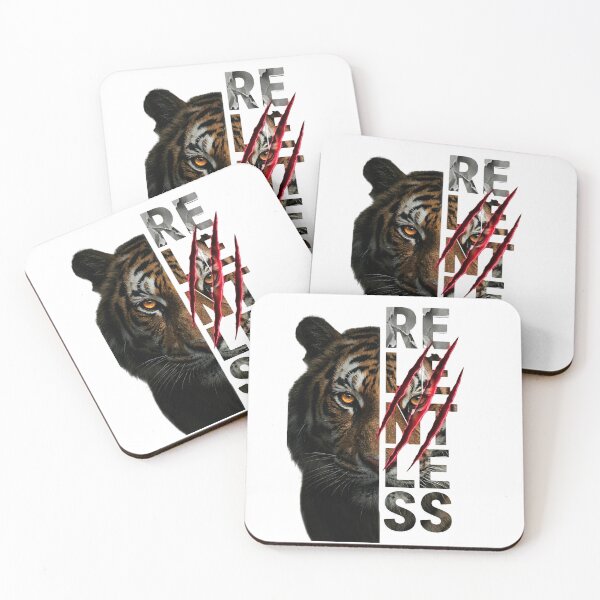 Item preview, Relentless Tiger Claw Split Design Dark Wildlife Art designed and sold by Presshue.