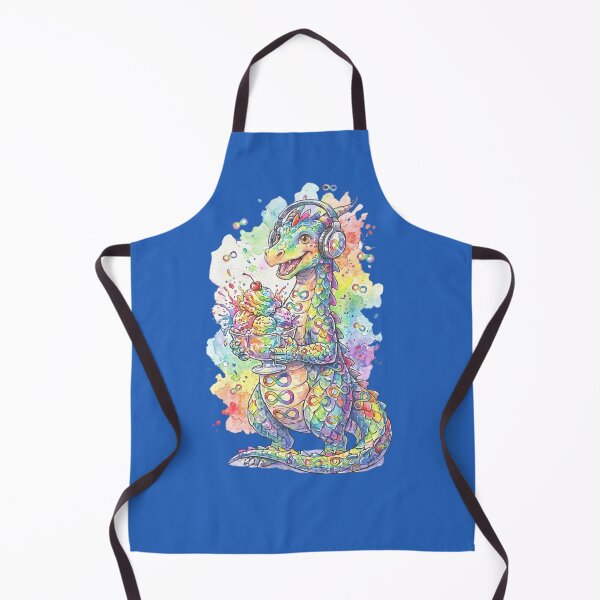 Item preview, Autistic Dinosaur with headphone eating ice cream! designed and sold by TB-73.
