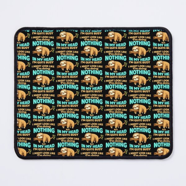 Item preview, Funny Sloth Overthinking Quote | Busy Mind Humor designed and sold by Shape Snip Studio.