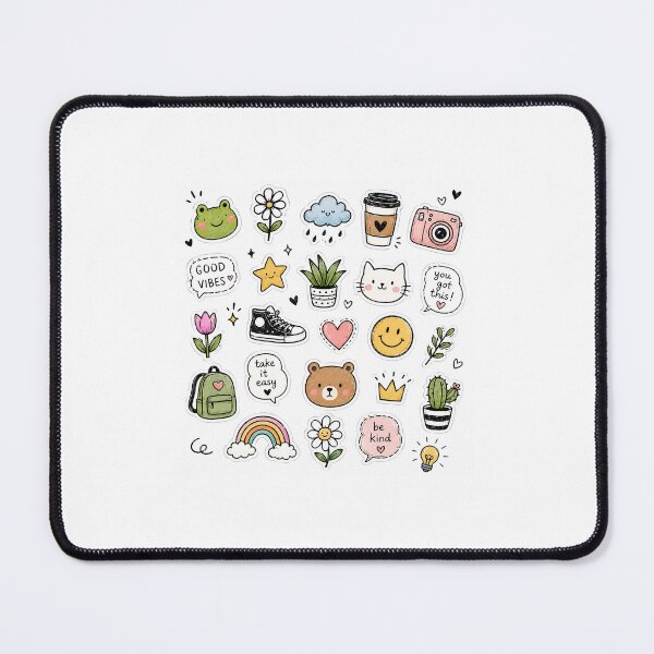 Item preview, Whimsical Hand-Drawn Doodle Sticker Collection designed and sold by FAZ-DESIGNS.