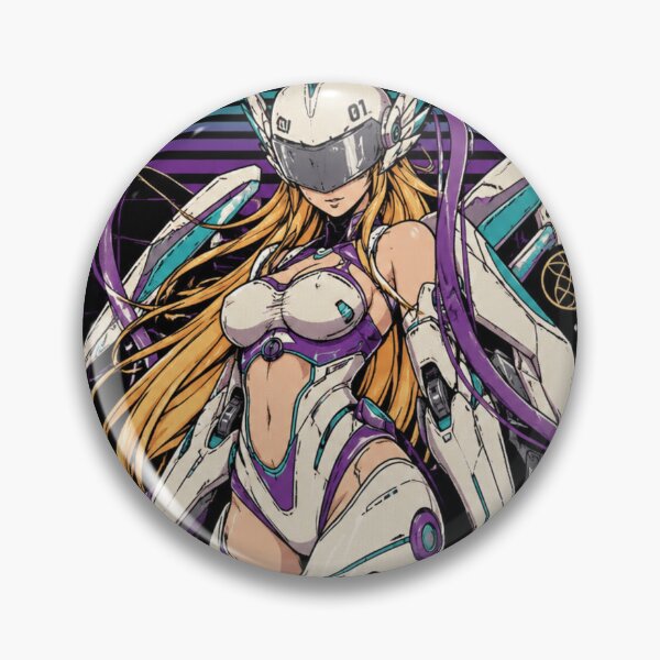 Item preview, Retro Futurism Mecha Girl – Anime Cybernetic Warrior Design designed and sold by PunkVerseStudio.