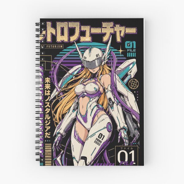 Item preview, Retro Futurism Mecha Girl – Anime Cybernetic Warrior Design designed and sold by PunkVerseStudio.