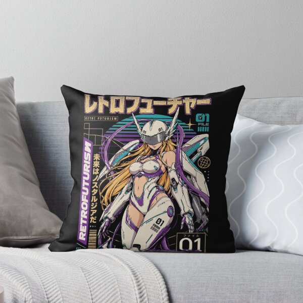 Item preview, Retro Futurism Mecha Girl – Anime Cybernetic Warrior Design designed and sold by PunkVerseStudio.