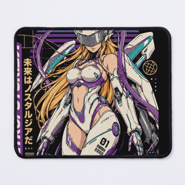 Item preview, Retro Futurism Mecha Girl – Anime Cybernetic Warrior Design designed and sold by PunkVerseStudio.