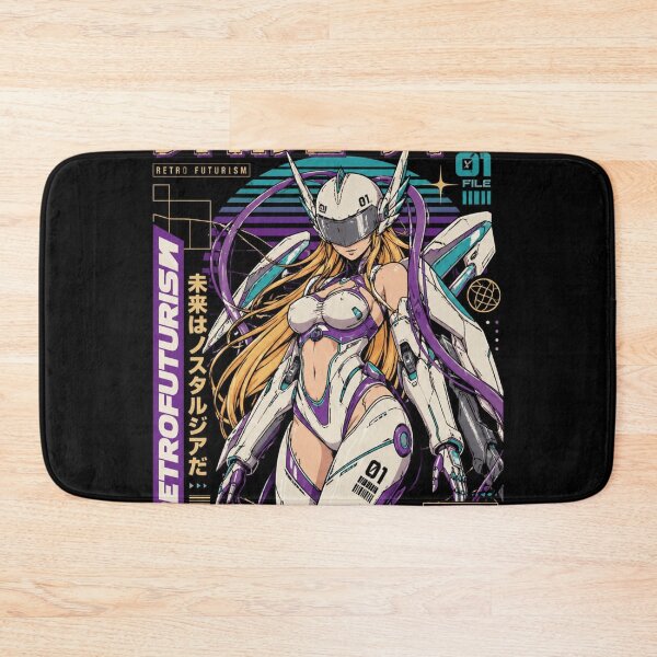 Item preview, Retro Futurism Mecha Girl – Anime Cybernetic Warrior Design designed and sold by PunkVerseStudio.